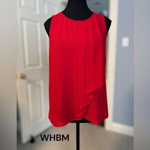 White House Black Market Vibrant Red Top